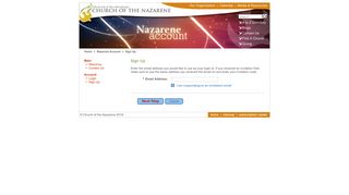 Nazarene Account :: Sign Up - Church of the Nazarene