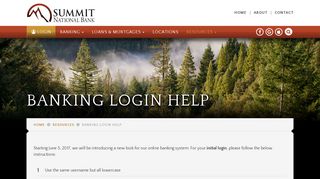 Banking Login Help - Summit National Bank