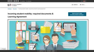 Incoming exchange: required forms & uploading documentation | UiT