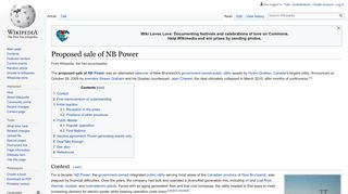 Proposed sale of NB Power - Wikipedia