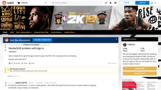 Mynba2k18 problem with sign in : NBA2k - Reddit
