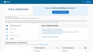 N.b.a. Credit Union: Login, Bill Pay, Customer Service and Care Sign-In