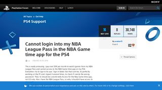 Cannot login into my NBA League Pass in the NBA Game time app for ...