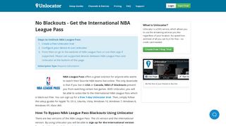 No Blackouts - Get the International NBA League Pass - Unlocator