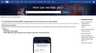 Activate NBA League Pass on Mobile App