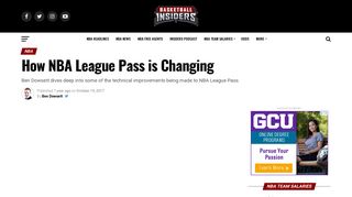 How NBA League Pass is Changing | Basketball Insiders | NBA ...