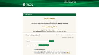 LOG IN - National Bank of Abu Dhabi - Corporate Online Banking
