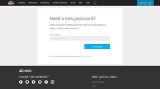 Request a new password - NBC.com