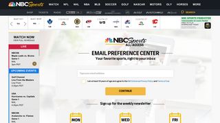 Email Preference Center | NBC Sports