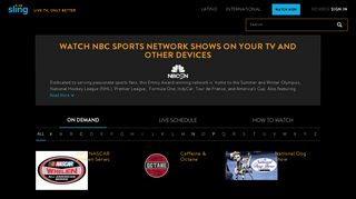 Watch NBC Sports Network Streaming Online - Sling TV
