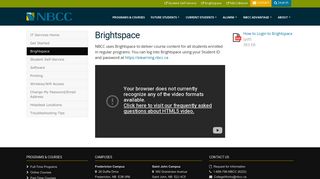 Brightspace - NBCC