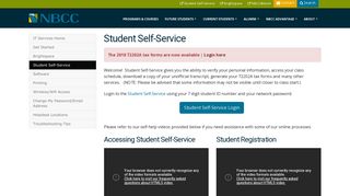 Student Self-Service - NBCC