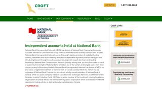 National Bank Correspondent Network - Croft Financial Group