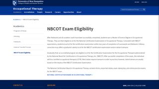 NBCOT Exam Eligibility | Occupational Therapy