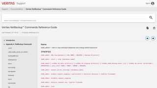 Veritas NetBackup™ Commands Reference Guide
