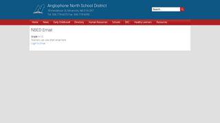 NBED Email | Anglophone North School District