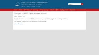 Changes to NBED Email Account Access | Anglophone North School ...