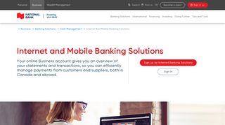 Internet and Mobile Banking Solutions | National Bank