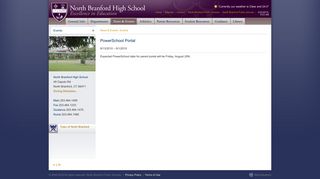 PowerSchool Portal - North Branford High School
