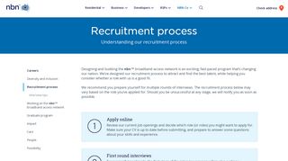 Recruitment process | nbn - Australia's broadband access network