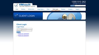 VMvault - Client Login