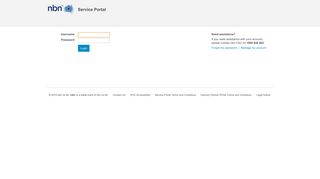 nbn Service Portal - Login