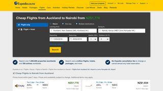 Cheap Flights from Auckland to Nairobi (AKL to NBO) | Expedia.co.nz