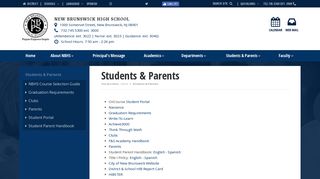 New Brunswick High School - Students & Parents