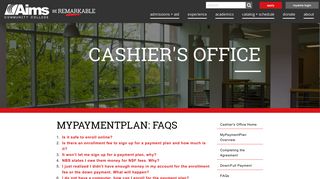 MyPaymentPlan: FAQs - Aims Community College