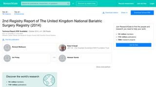(PDF) 2nd Registry Report of The United Kingdom National Bariatric ...