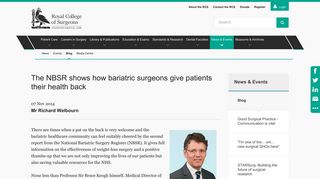The NBSR shows how bariatric surgeons give patients their health back