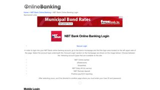 NBT Bank Online Banking Login | Online Banking