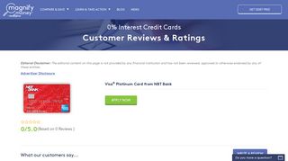 Visa Platinum Card From Nbt Bank Review & Rating | MagnifyMoney
