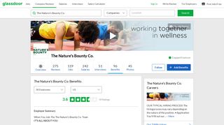 The Nature's Bounty Co. Employee Benefits and Perks | Glassdoor