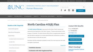North Carolina 401(k) Plan - UNC Human Resources