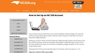 How to Set Up an NC 529 Account - NC 529 - North Carolina College ...