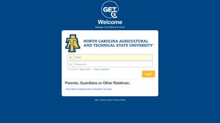 GET - Login - North Carolina Agricultural and Technical State University