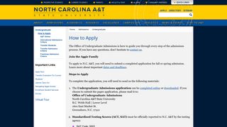 How to Apply - North Carolina A&T State University