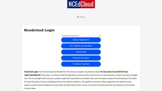 Ncedcloud Login - Rapididentity Official Site