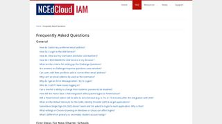 Frequently Asked Questions | NCEdCloud IAM Service