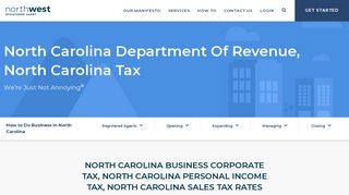 North Carolina Tax, North Carolina Department of Revenue ...