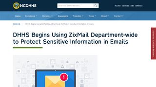 NCDHHS: DHHS Begins Using ZixMail Department-wide to Protect ...