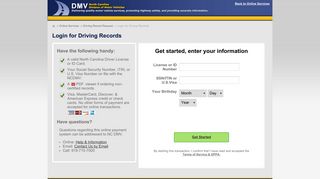 Login for Driving Records - Request a Duplicate Driver License
