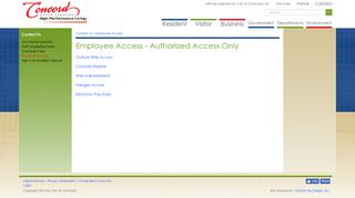 Employee Access - City of Concord