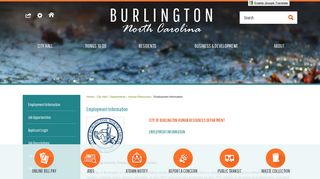Employment Information | Burlington, NC - Official Website