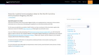 How do I submit immunization data to the North Carolina Immunization ...
