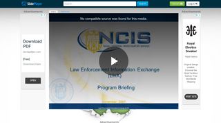 Law Enforcement Information Exchange (LInX) Program Briefing - ppt ...
