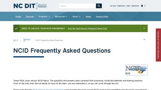 NC IT: NCID Frequently Asked Questions