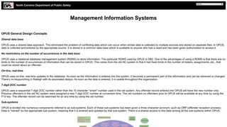 North Carolina Department of Correction - MIS - OPUS Design - NC DPS