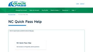NC Quick Pass Help